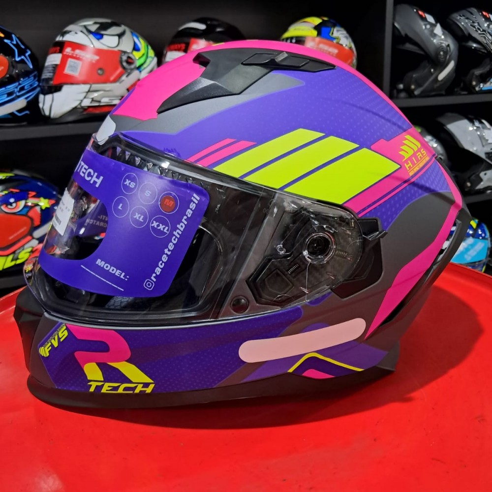 CAPACETE RACE TECH VOLT TRACK ROXO FOSCO