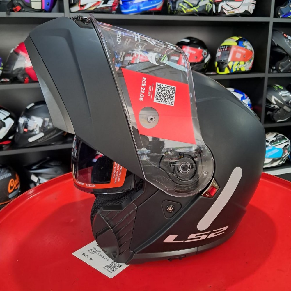 Capacete Ls2 Strobe Ii Monocolor Preto Fosco