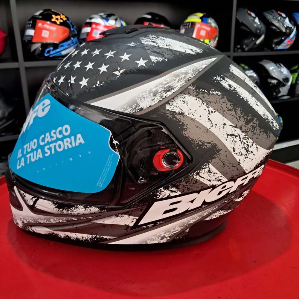 Capacete Bieffe B12 Usa Preto Fosco Com Grafite