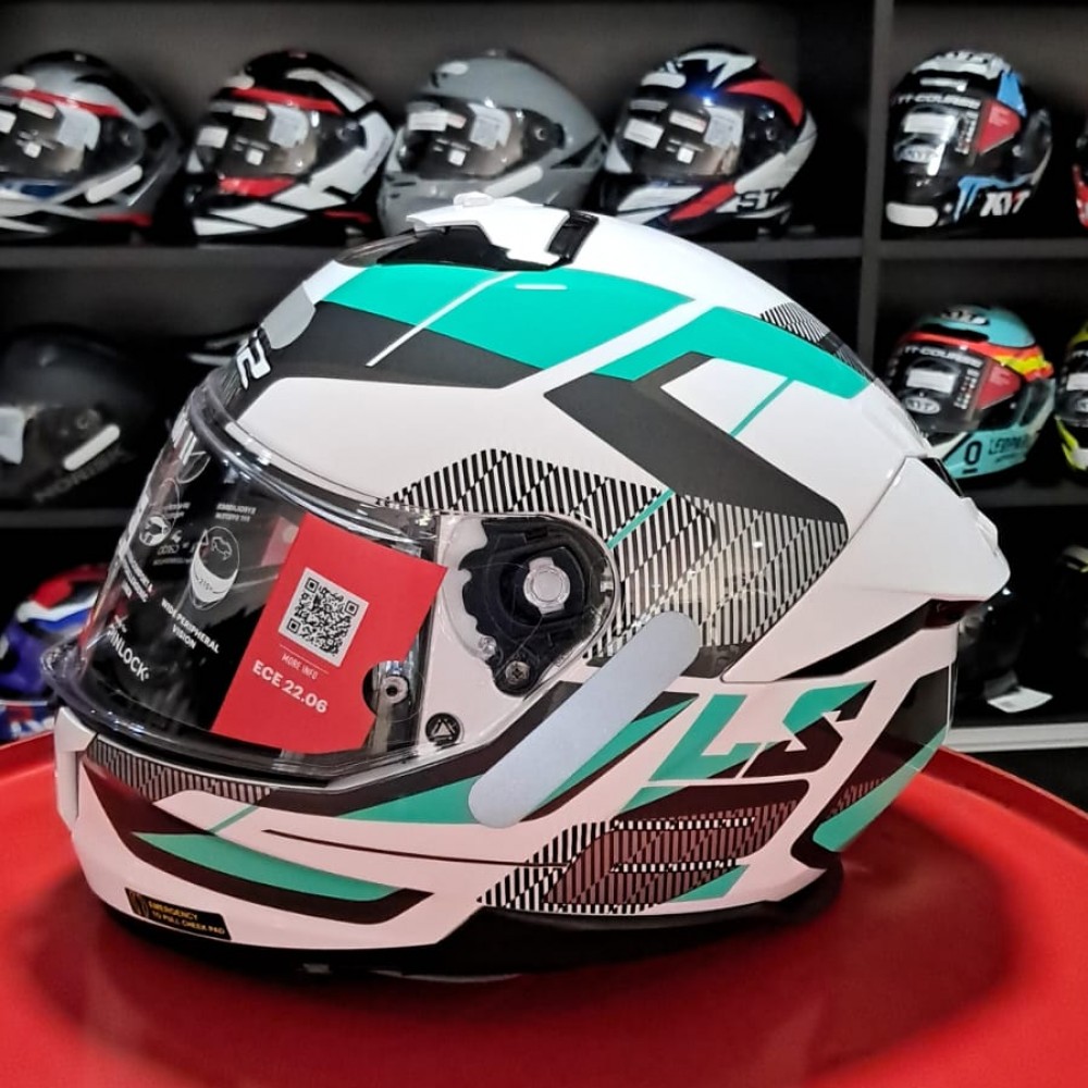 Capacete Ls2 Stream Ii Road Branco/verde